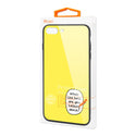 Case Designed For iPhone 8 Plus Hard Glass Design TPU In Yellow
