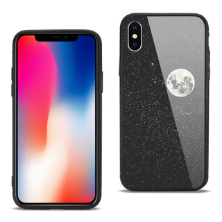 Case Designed For iPhone X / iPhone XS Hard Glass Design TPU With Universe Pattern