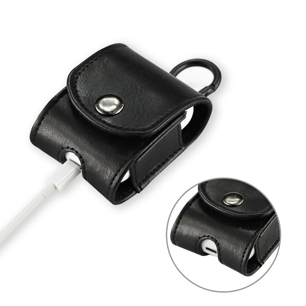 Leather Case Designed For Airpod In Black