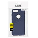 Case Designed For Apple iPhone 8 Plus TPU Leather Feel Leather Fit Flexible Slim Premium In Blue