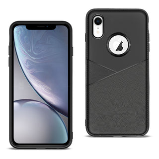 Case Designed For Apple iPhone XR TPU Leather Feel Leather Fit Flexible Slim Premium In Black