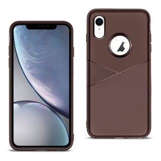 Case Designed For Apple iPhone XR TPU Leather Feel Leather Fit Flexible Slim Premium In Brown