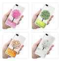 Case Designed For iPhone 8 Plus Clear Bumper s (4 Pcs) With Tree Design In Four SEasonal Colors
