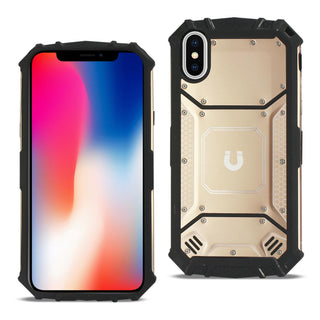 Case Designed For iPhone X / iPhone XS Metallic Front Cover In Orange