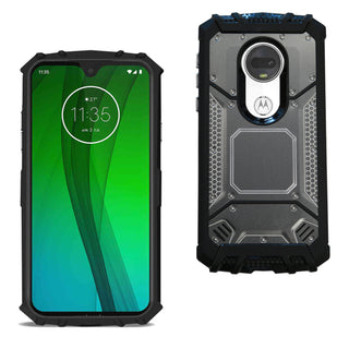 Case Designed For Motorola Moto G7 Play Metallic Front Cover In Black