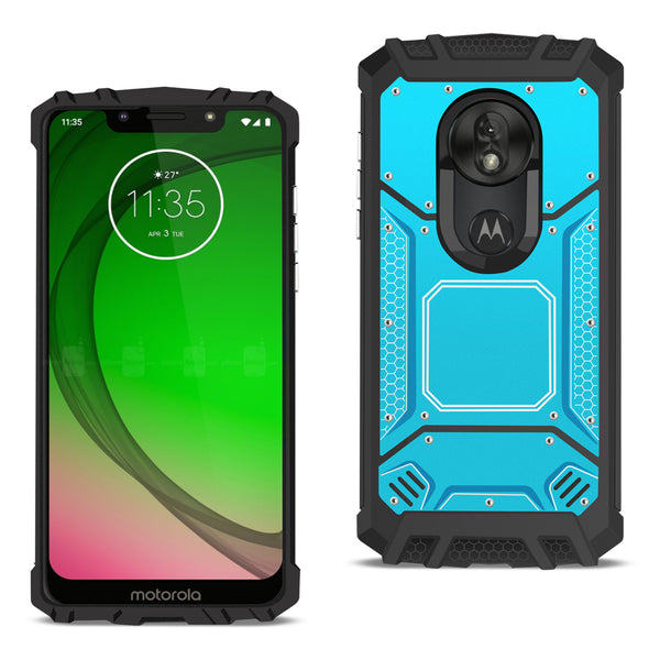 Case Designed For Motorola Moto G7 Play Metallic Front Cover In Blue