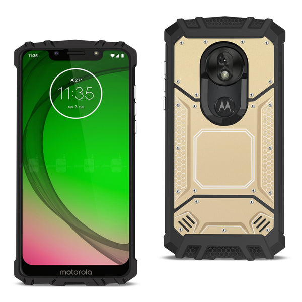 Case Designed For Motorola Moto G7 Play Metallic Front Cover In Gold
