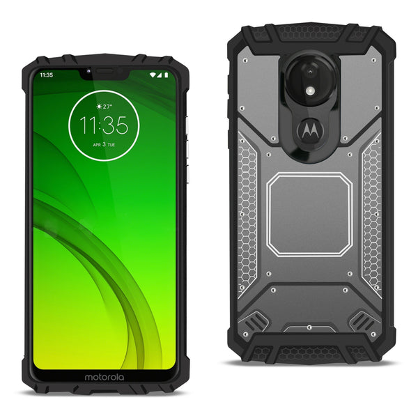 Case Designed For Motorola Moto G7 Powermetallic Front Cover In Gray