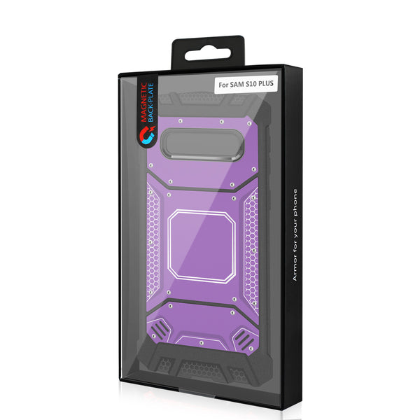 Case Designed For Samsung S10 Plus Metallic Front Cover In Purple