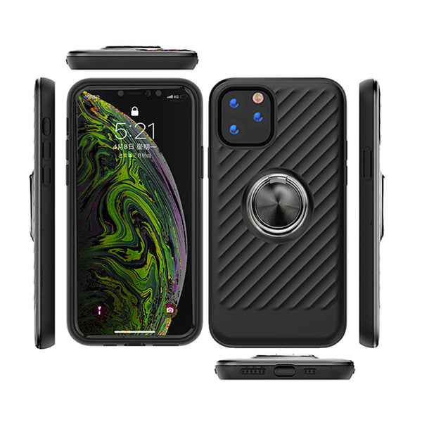 Case Designed For Apple iPhone 11 Pro With Ring Holder In Black