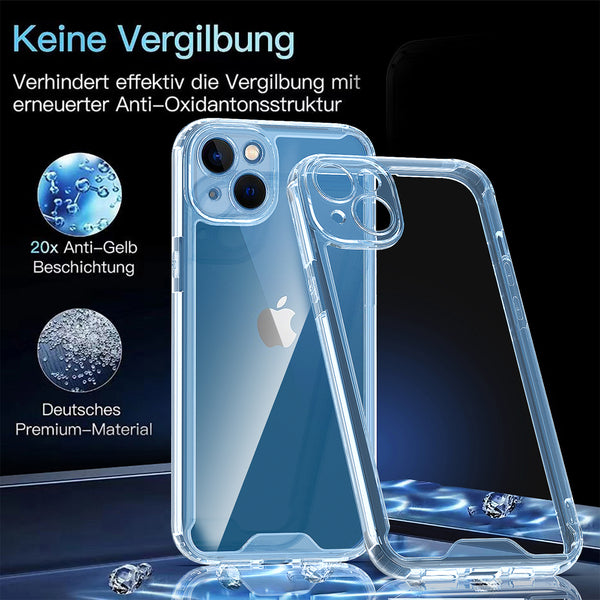 Case Designed For High Quality 2X Clean PC And TPU Bumper In Clear For Apple iPhone 14