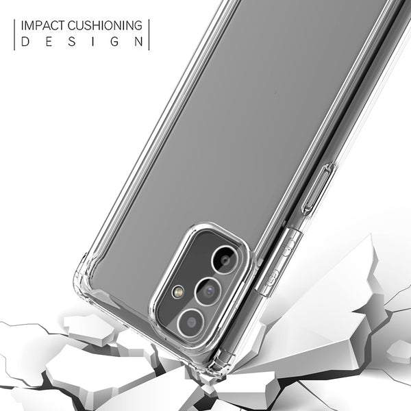 Case Designed For High Quality 2X Clean PC And TPU Bumper In Clear For Samsung Galaxy A13 5G