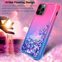 Case Designed For Shiny Flowing Glitter Liquid Bumper For Apple iPhone 12 Pro Max In Pink