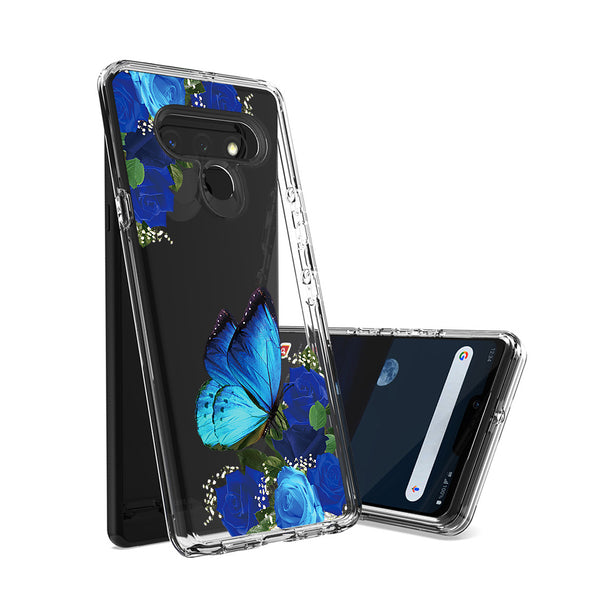 Case Designed For Pressed Dried Flower Design Phone For LG Stylo 6 In Blue