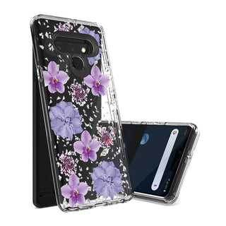 Case Designed For Pressed Dried Flower Design Phone For LG Stylo 6 In Purple