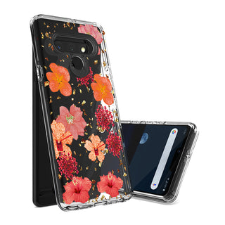 Case Designed For Pressed Dried Flower Design Phone For LG Stylo 6 In Red