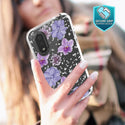 Case Designed For Pressed Dried Flower Design Phone For Samsung Galaxy A01 In Purple