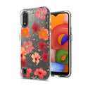Case Designed For Pressed Dried Flower Design Phone For Samsung Galaxy A01 In Red