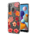 Case Designed For Pressed Dried Flower Design Phone For Samsung Galaxy A21 In Red