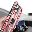 Case Designed For iPhone 12 Pro Max Kickstand Anti-Shock And Anti Falling In Rose Gold