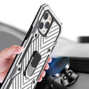 Case Designed For iPhone 12 Pro Max Kickstand Anti-Shock And Anti Falling In Silver