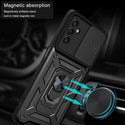 Case Designed For Kickstand Ring Holder With Slide Camera Cover TPU Magnetic Car Mount For Galaxy A13 5G / A04S In Black