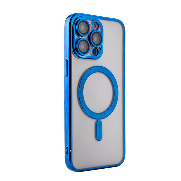Case Designed For Magnetic Wireless Charging TPU Bumper For iPhone 14 Pro Max In Blue