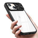 Case Designed For Full Protection With Mobile Phone Protective Film Slide Camera Lens Phone For iPhone 14 In Black