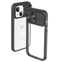 Case Designed For Full Protection With Mobile Phone Protective Film Slide Camera Lens Phone For iPhone 14 In Black