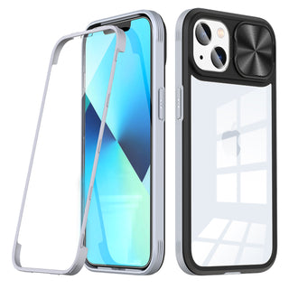 Case Designed For Full Protection With Mobile Phone Protective Film Slide Camera Lens Phone For iPhone 14 Plus In Gray