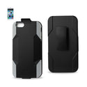 Case Designed For iPhone 6 Plus 3-In-1 Hybrid Heavy Duty Holster Combo In Gray Black