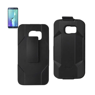 Case Designed For Samsung Galaxy S6 Edge Plus 3-In-1 Hybrid Heavy Duty Holster Combo In Black