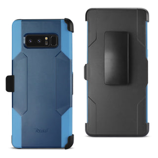 Case Designed For Samsung Note 8 3-In-1 Hybrid Heavy Duty Holster Combo In Navy