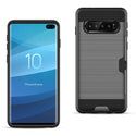 Case Designed For Samsung Galaxy S10 Plus Slim Armor Hybrid With Card Holder In Gray