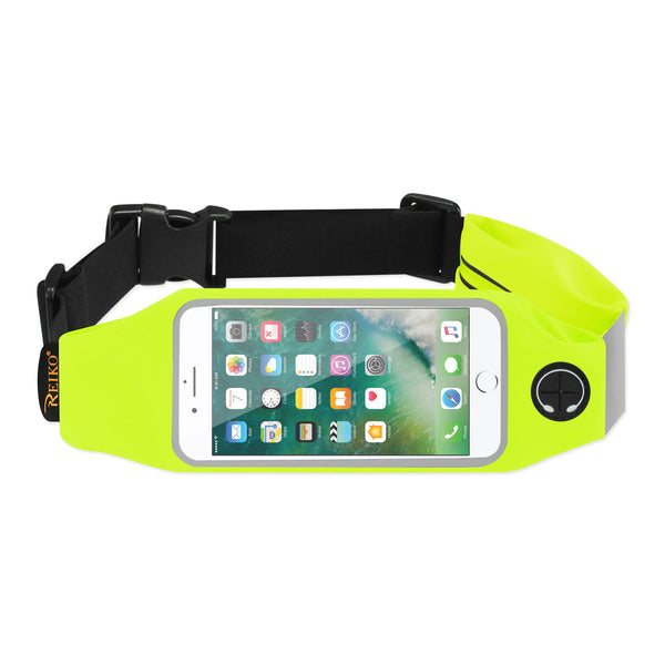 Case Designed For Running Sport Belt For iPhone 7 Plus / 6S Plus Or 5.5 Inches Device With Two Pockets In Green (5.5X5.5 Inches)