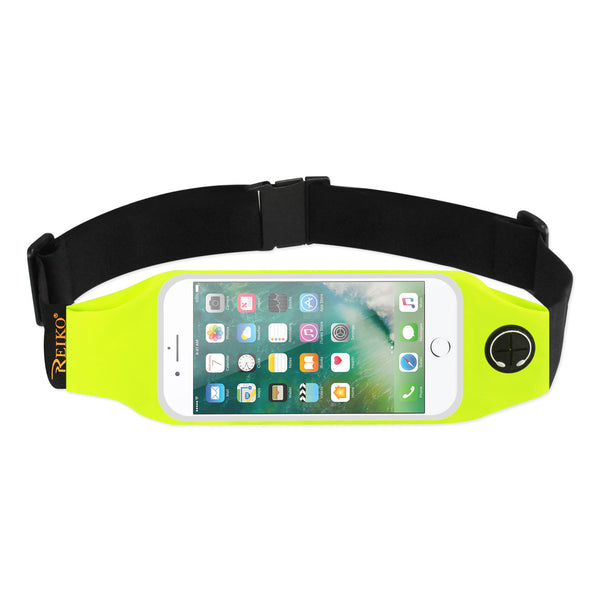 Case Designed For Running Sport Belt For iPhone 7 Plus / 6S Plus Or 5.5 Inches Device With Two Pockets And Led In Green (5.5X5.5 Inches)
