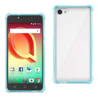 Case Designed For Alcatel Crave Clear Bumper With Air Cushion Protection In Clear Navy