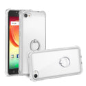 Case Designed For Alcatel Crave Transparent Air Cushion Protector Bumper With Ring Holder In Clear