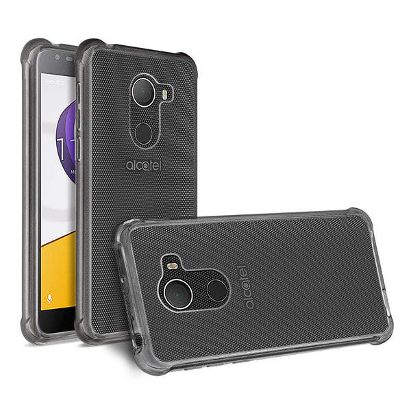 Case Designed For Alcatel Walters Clear Bumper With Air Cushion Protection In Clear Black