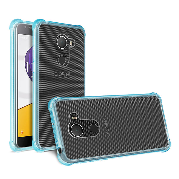 Case Designed For Alcatel Walters Clear Bumper With Air Cushion Protection In Clear Navy