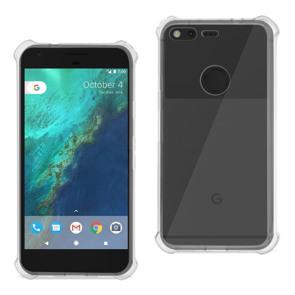 Case Designed For Google Pixel Clear Bumper With Air Cushion Protection In Clear