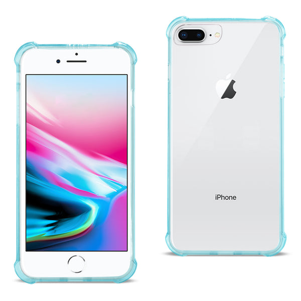 Case Designed For iPhone 8 Plus Clear Bumper With Air Cushion Protection In Clear Navy