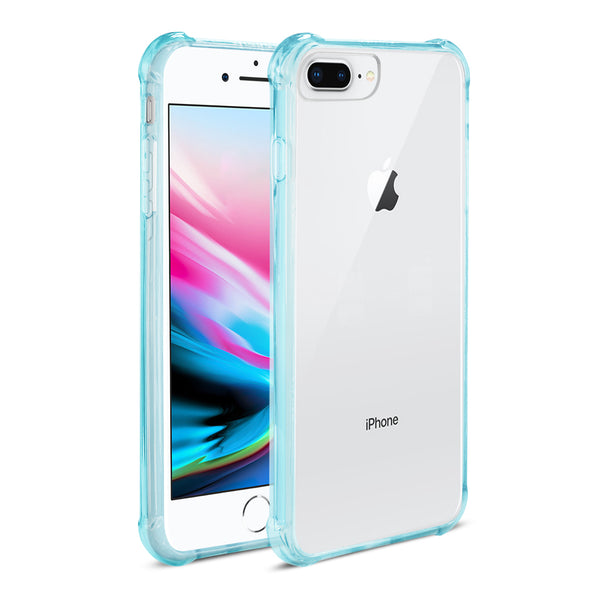 Case Designed For iPhone 8 Plus Clear Bumper With Air Cushion Protection In Clear Navy