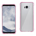 Case Designed For Samsung Galaxy S8 Edge / S8 Plus Clear Bumper With Air Cushion Protection In Clear Hot Pink