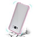 Case Designed For Samsung Galaxy S8 Edge / S8 Plus Clear Bumper With Air Cushion Protection In Clear Hot Pink