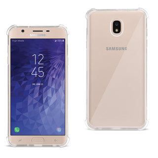 Case Designed For Samsung J7 (2018) Clear Bumper With Air Cushion Protection In Clear