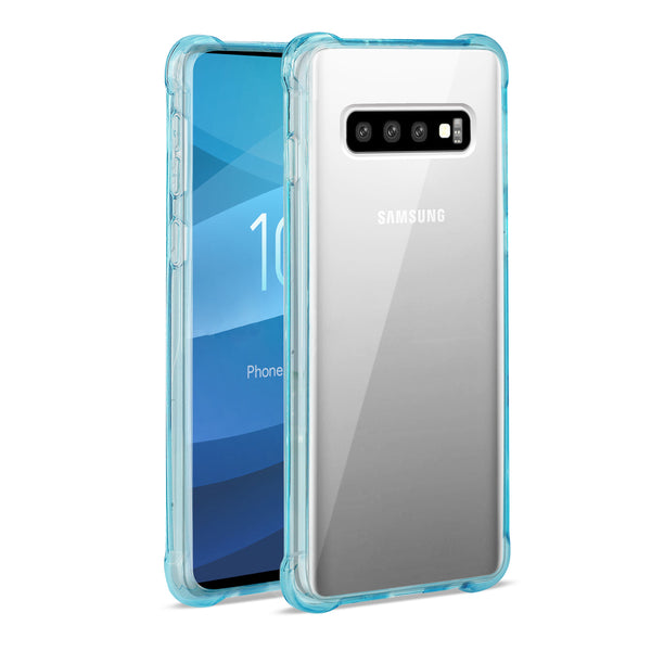 Case Designed For Samsung Galaxy S10 Plus Clear Bumper With Air Cushion Protection In Clear Navy