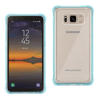 Case Designed For Samsung Galaxy S8 Active Clear Bumper With Air Cushion Protection In Clear Navy