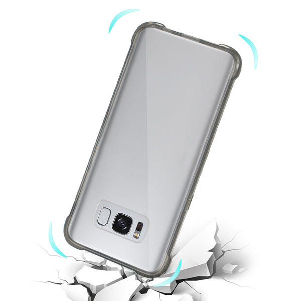 Case Designed For Samsung Galaxy S8 Clear Bumper With Air Cushion Protection In Clear Black