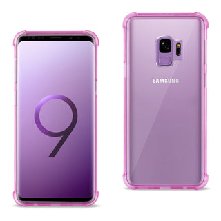 Case Designed For Samsung Galaxy S9 Clear Bumper With Air Cushion Protection In Clear Hot Pink